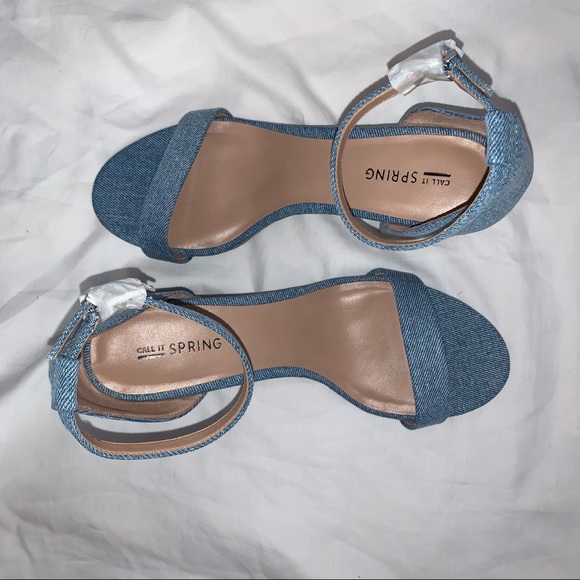 Call It Spring Stangarone Block-Heel Sandals NIB - Picture 4 of 8